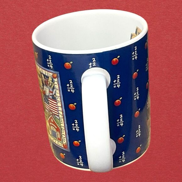 Lang and Wise Susan Winget Ceramic Coffee Cup Mug School Days Flag Vintage 1996 - Picture 4 of 16